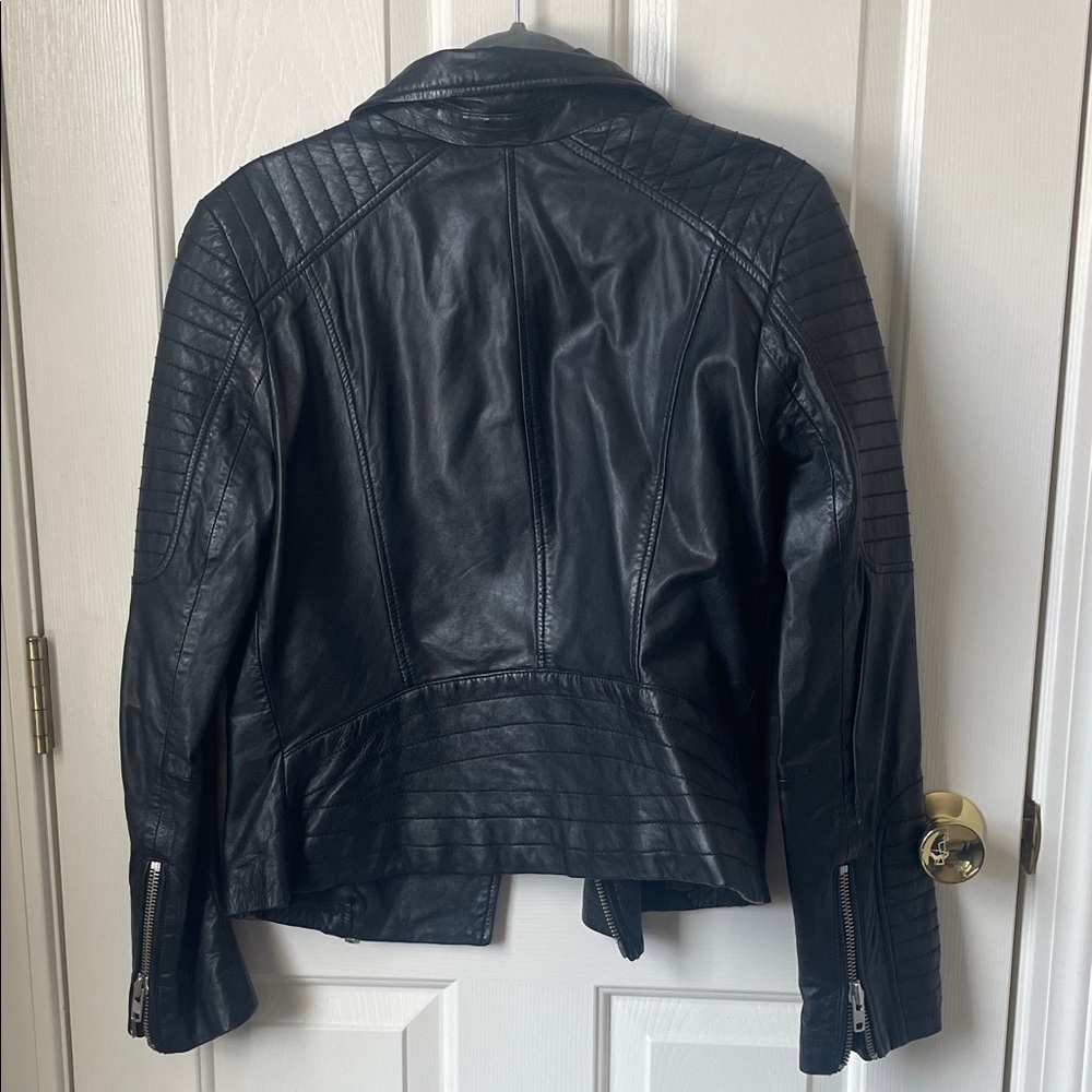 BB Dakota Midnight Leather Biker Jacket - Picture 4 of 4